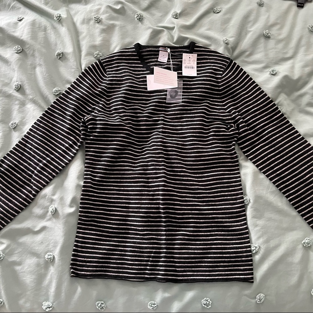 NWT J.Crew Stripes Cashmere Sweater